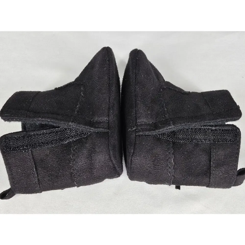 RISING STAR BABY GRAY HIGHTOP BOOTS WITH FRING ON SIDES - SIZE 3-6 MONTHS